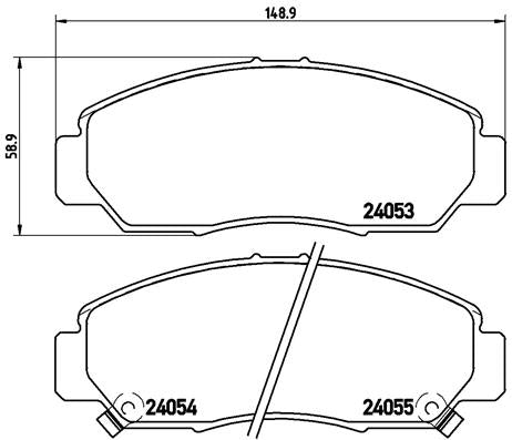 Brembo Brake Pads Front Honda Fr-V ( Set Lh&Rh) (P28047)