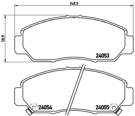 I-Brembo Brake Pads Front Honda Fr-V ( Set Lh&amp;Rh) (P28047)