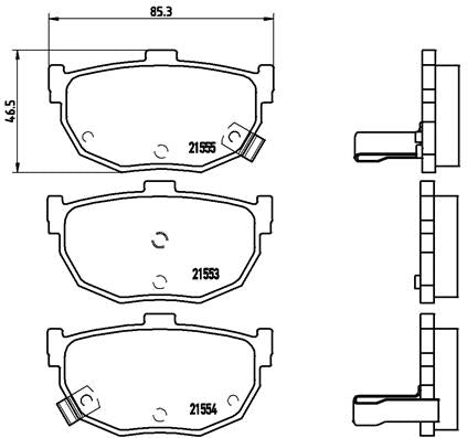 Brembo Brake Pads Rear Hyund Elantra ( Set Lh&Rh) (P30003)