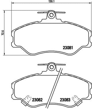 Brembo Brake Pads Front Hyundai H100 ( Set Lh&Rh) (P30005)