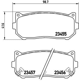 Brembo Brake Pads Rear Kia Shuma Ii /Cla ( Set Lh&Rh) (P30008)