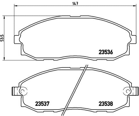 Brembo Brake Pads Front Hyundai H-1 ( Set Lh&Rh) (P30010)