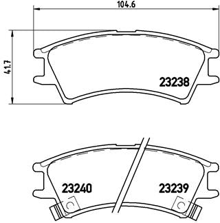 Brembo Brake Pads Front Hyundai Atoz ( Set Lh&Rh) (P30011)