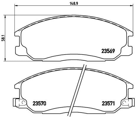 Brembo Brake Pads Front Hyundai Santa Fe ( Set Lh&Rh) (P30013)