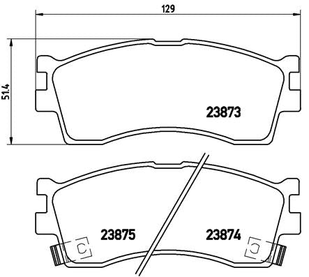 Brembo Brake Pads Front Kia Rio/Shuma Ii ( Set Lh&Rh) (P30016)