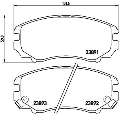 Brembo Brake Pads Front Hyu Tucson/Kiasonata ( Set Lh&Rh) (P30018)