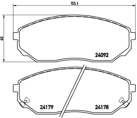 Brembo Brake Pads Front Kia Sorento ( Set Lh&Rh) (P30019)