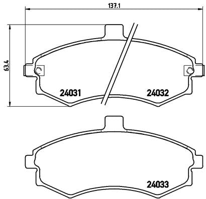 Brembo Brake Pads Front Hyundai Elantra ( Set Lh&Rh) (P30020)