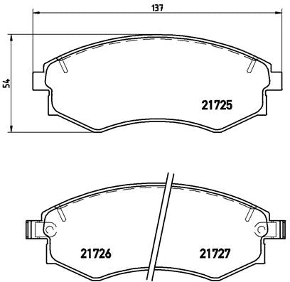 Brembo Brake Pads Front Hyundai Elantra ( Set Lh&Rh) (P30022)