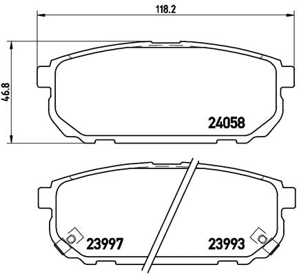 Brembo Brake Pads Rear Kia Sorento ( Set Lh&Rh) (P30023)