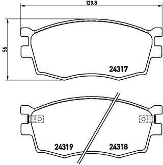 Brembo Brake Pads Front Kia Rio ( Set Lh&Rh) (P30026)