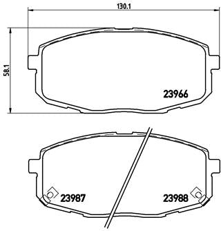 Brembo Brake Pads Front Kia Carens 11 1.8 ( Set Lh&Rh) (P30034)