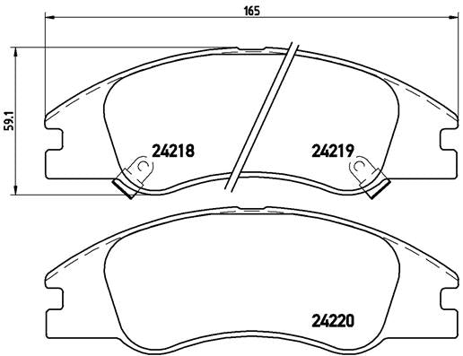 Brembo Brake Pads Front Kia Cerato ( Set Lh&Rh) (P30042)