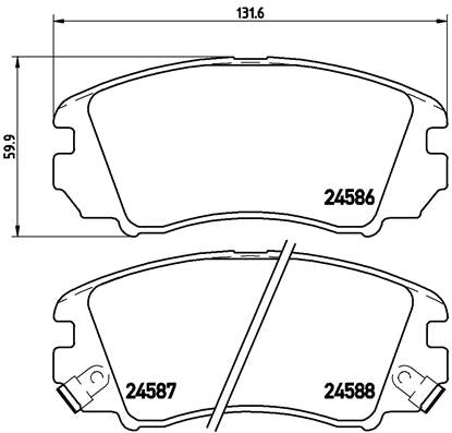 Brembo Brake Pads Front Kia Sonata ( Set Lh&Rh) (P30043)