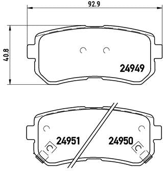 Brembo Brake Pads Rear Hyundai I20 1.4/1 ( Set Lh&Rh) (P30046)