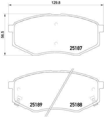 Brembo Brake Pads Front Hyundai Ix20 1.4/ ( Set Lh&Rh) (P30055)