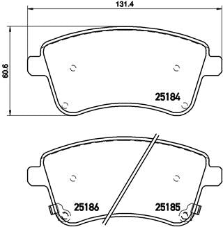 Brembo Brake Pads Front Hyundai I20 1.2/1 ( Set Lh&Rh) (P30064)