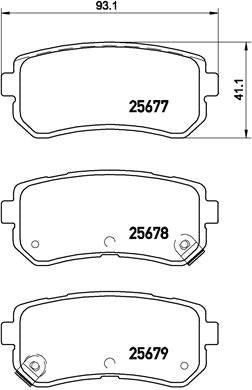 Brembo Brake Pads Rear Hyundai/Kia ( Set Lh&Rh) (P30068)