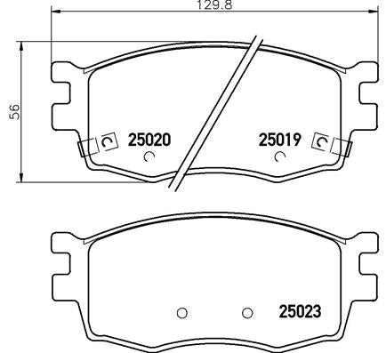 Brembo Brake Pads Front Hyundai I20 ( Set Lh&Rh) (P30069)