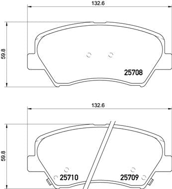 Brembo Brake Pads Front Hyundai Elantra ( Set Lh&Rh) (P30073)