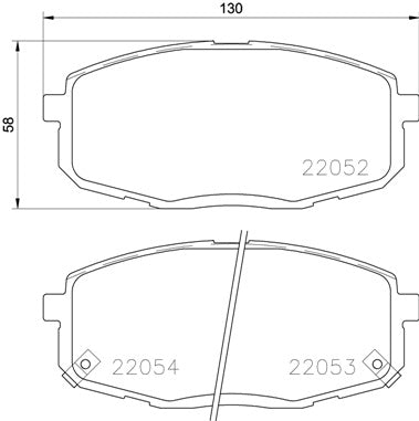 Brembo Brake Pads Front Kia Soul Ii/Cerato ( Set Lh&Rh) (P30077)