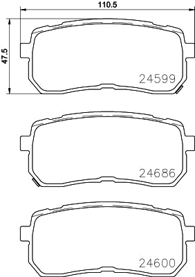 Brembo Brake Pads Rear Kia Sorento Iii ( Set Lh&Rh) (P30080)