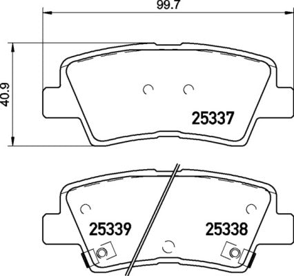 Brembo Brake Pads Rear Hyu I30/ Kia Carens ( Set Lh&Rh) (P30094)