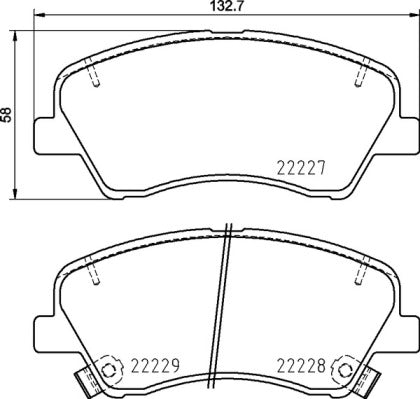 Brembo Brake Pads Front Kia ( Set Lh&Rh) (P30098)