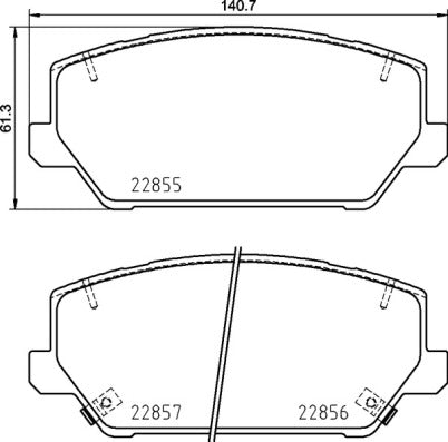 Brembo Brake Pads Front Hyundai ( Set Lh&Rh) (P30102)