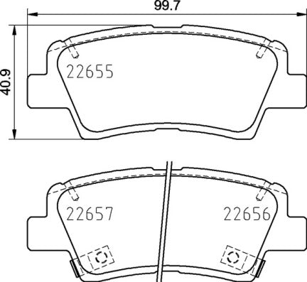 Brembo Brake Pads Rear Kia Rio ( Set Lh&Rh) (P30103)