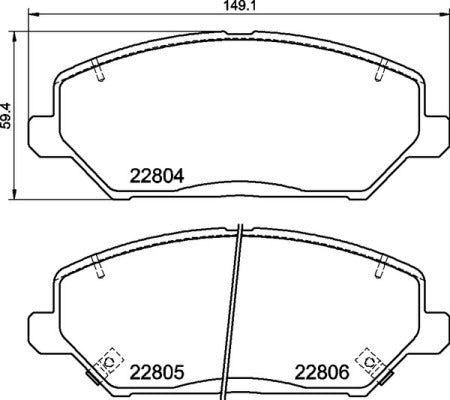 Brembo Brake Pads Front Hyundai/Kia ( Set Lh&Rh) (P30110)