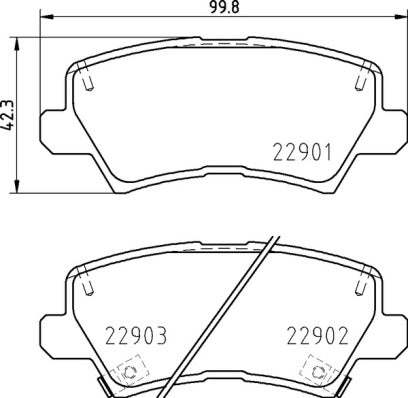 Brembo Brake Pads Rear Kia ( Set Lh&Rh) (P30111)