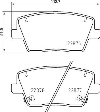 Brembo Brake Pads Rear Hyundai ( Set Lh&Rh) (P30112)