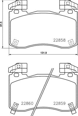 Brembo Brake Pads Front Kia ( Set Lh&Rh) (P30113)