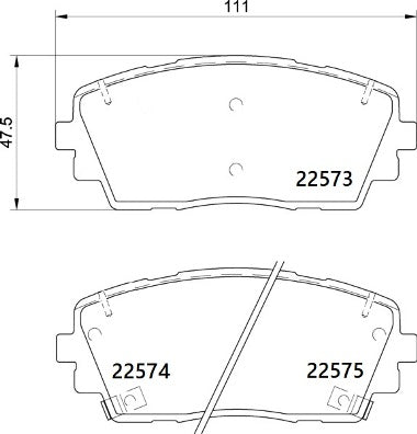 Brembo Brake Pads Front Kia ( Set Lh&Rh) (P30115)