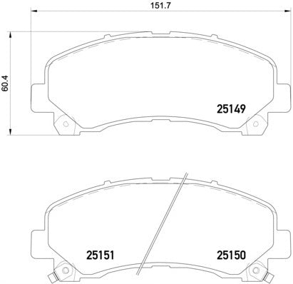 Brembo Brake Pads Front Isuzu Kb/Chev Trailblazer ( Set Lh&Rh) (P34007)