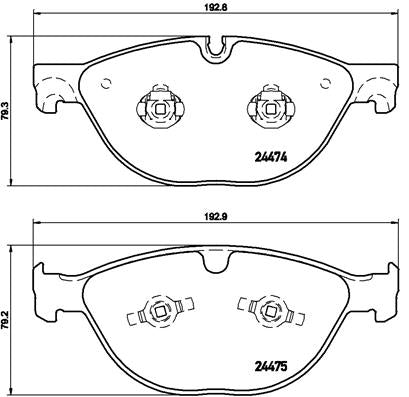 Brembo Brake Pads Front Jaguar Xf/ Xj/Xk ( Set Lh&Rh) (P36025)