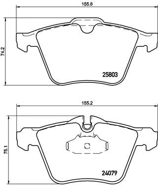 Brembo Brake Pads Front Jag F-Type/Xf/Xj ( Set Lh&Rh) (P36028)