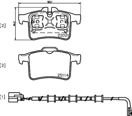 Brembo Brake Pads Rear Jaguar Xk (X150) ( Set Lh&Rh) (P36034)