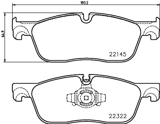 Brembo Brake Pads Front Jaguar/Land Rover ( Set Lh&Rh) (P36035)