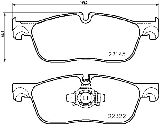 Brembo Brake Pads Front Jaguar/Land Rover ( Set Lh&Rh) (P36035)