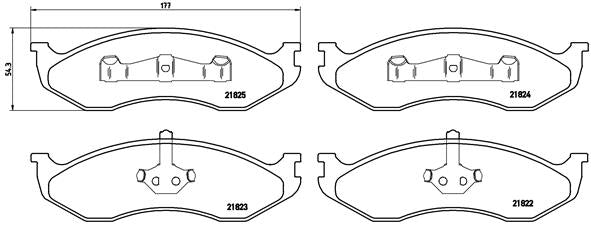 Brembo Brake Pads Front Jeep Cherokee ( Set Lh&Rh) (P37004)