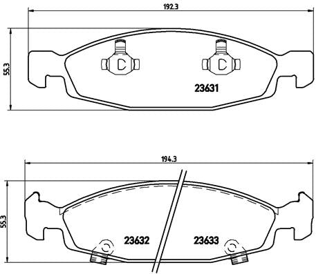 Brembo Brake Pads Front Jeep Grand Cherok ( Set Lh&Rh) (P37005)