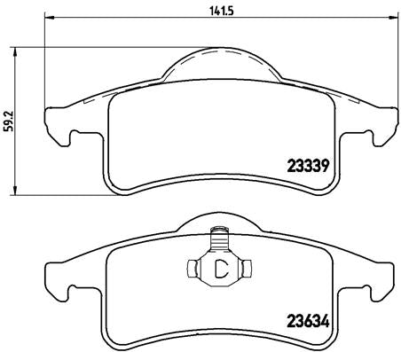 Brembo Brake Pads Rear Jeep Cherokee (Xj ( Set Lh&Rh) (P37006)