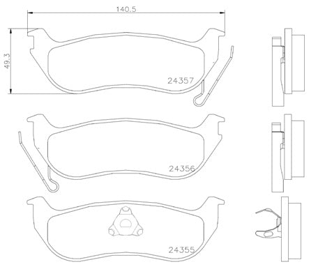 Brembo Brake Pads Rear Jeep Cherokee ( Set Lh&Rh) (P37009)