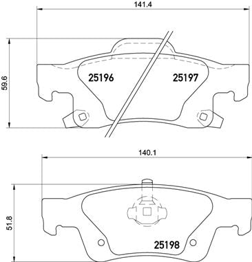 Brembo Brake Pads Rear Jeep Grand Cherokee ( Set Lh&Rh) (P37016)