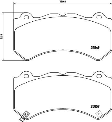 Brembo Brake Pads Front Nissan Gtr R35/Je ( Set Lh&Rh) (P37018)