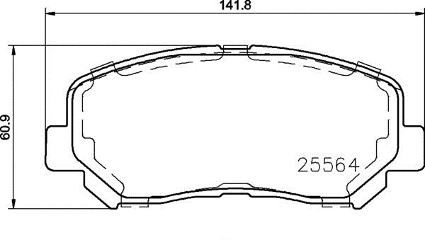 Brembo Brake Pads Front Jeep Cherokee Kl ( Set Lh&Rh) (P37019)