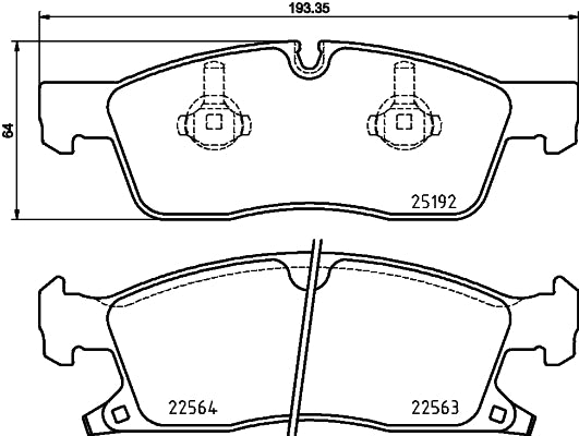 Brembo Brake Pads Front Jeep Grand Cherokee ( Set Lh&Rh) (P37022)