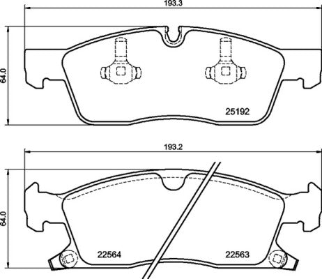 Brembo Brake Pads Front Jeep Grand Cherokee ( Set Lh&Rh) (P37027)